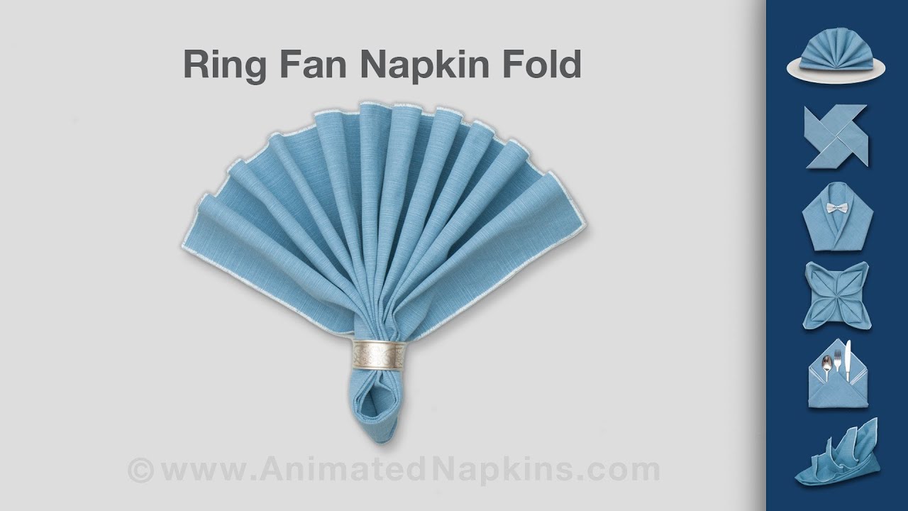 Napkin Folding | How to Make a Napkin Ring Fan