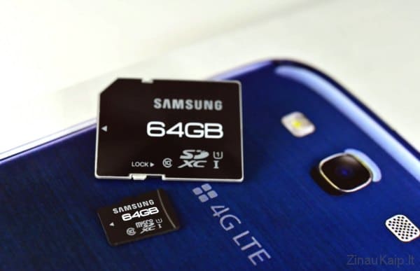 Kaip microSD atminties kortelės pagalba atnaujinti telefoną