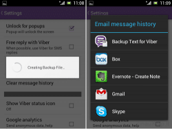 how to open viber messages zip