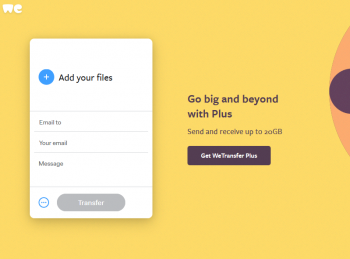 Kaip persiųsti didelius failus internetu – Wetransfer