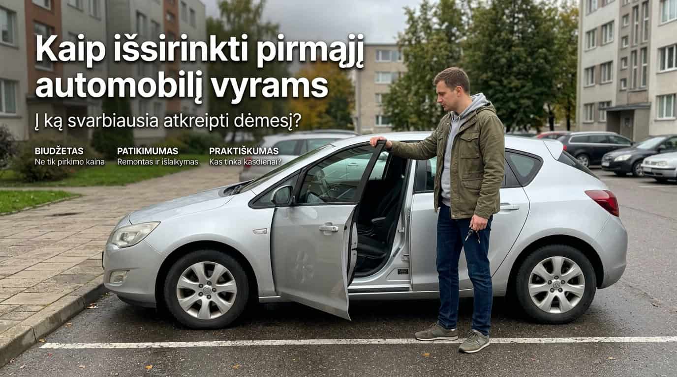 Kaip išsirinkti pirmąjį automobilį vyrams