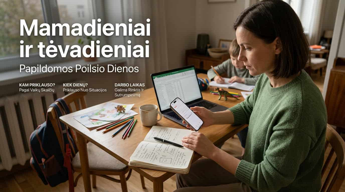 Mamadieniai ir tėvadieniai: kam priklauso papildomos poilsio dienos