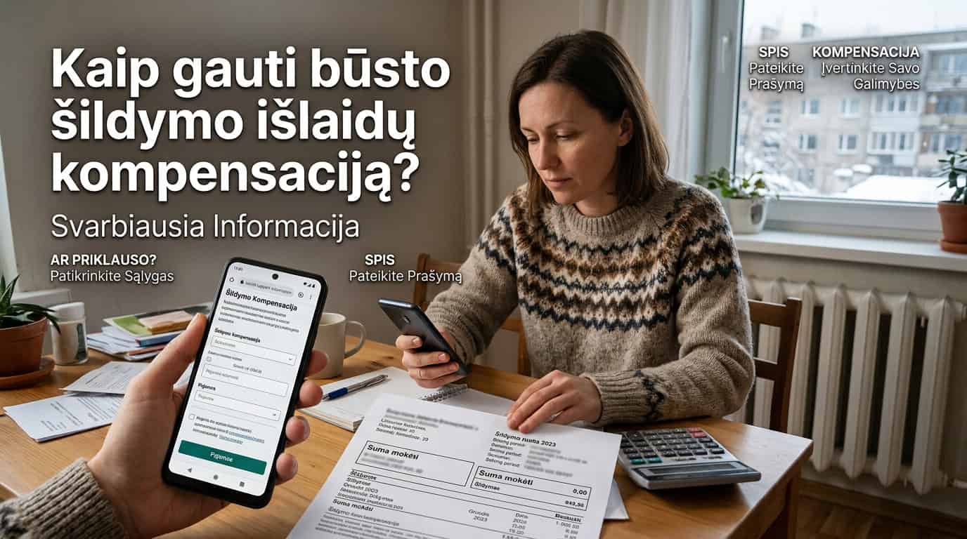 Kaip gauti būsto šildymo išlaidų kompensaciją?