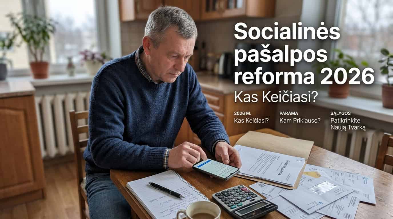 Socialinės pašalpos reforma 2026