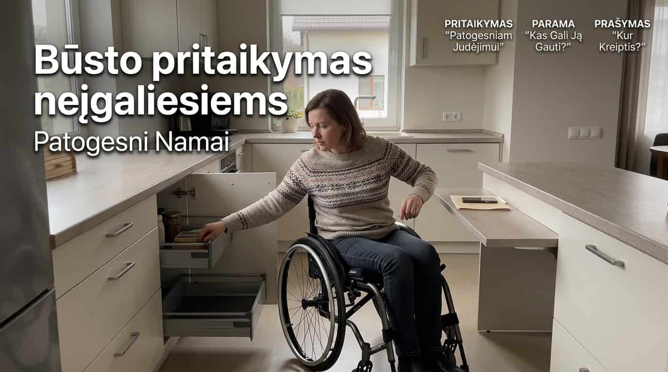 Būsto pritaikymas neįgaliesiems: kokia parama priklauso