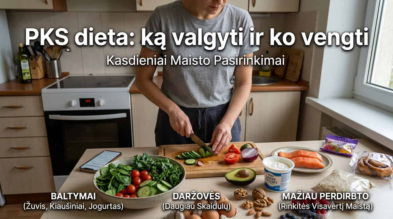 PKS dieta: ką valgyti ir ko vengti